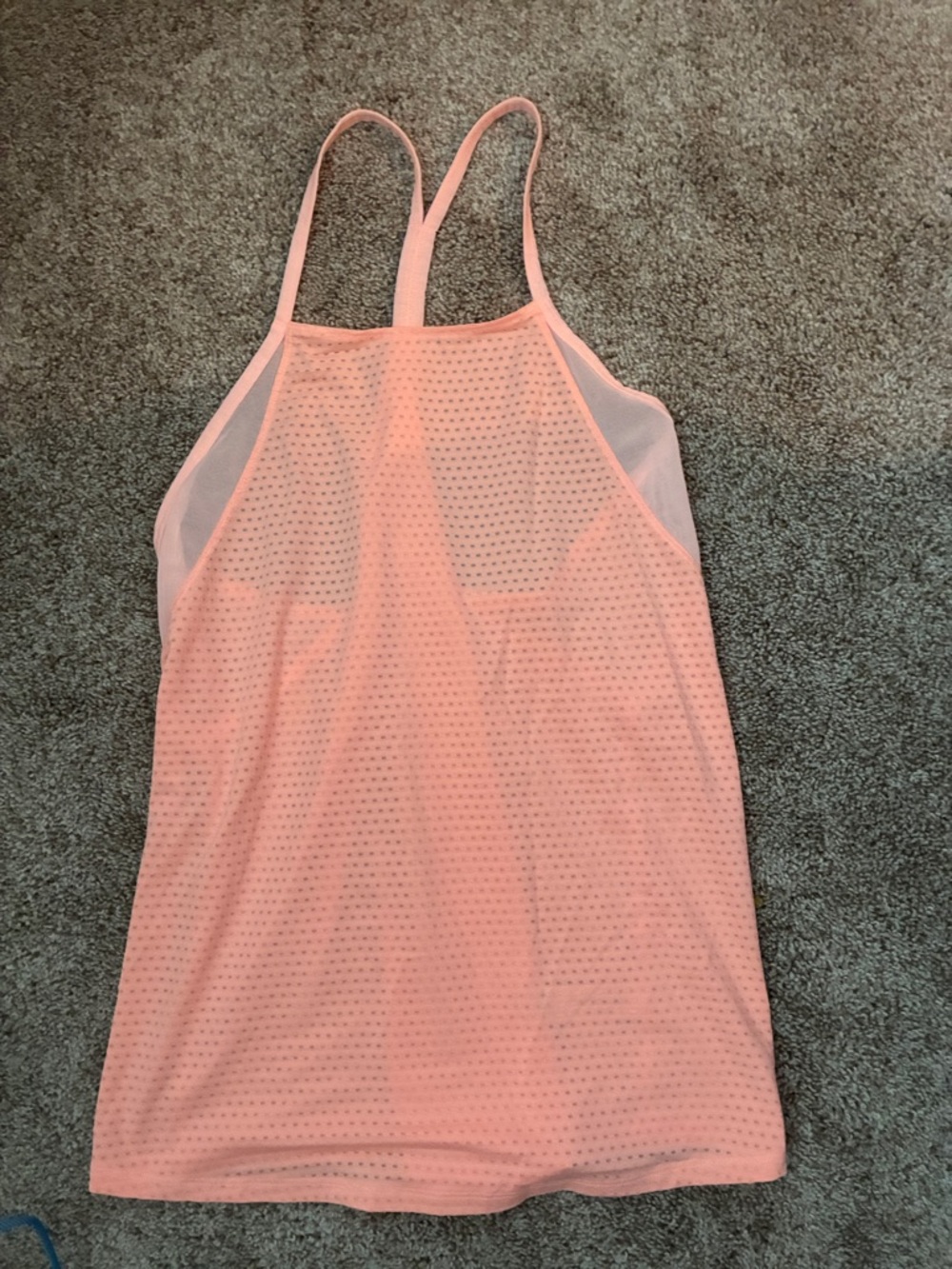 Athleta Coral Peach Mesh Tank